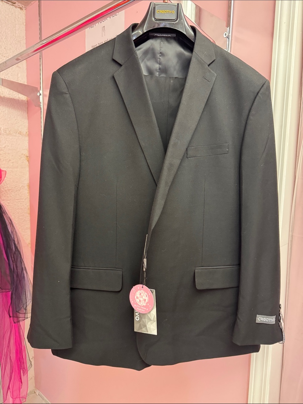 Men's Black Single-Breasted Blazer - Creative